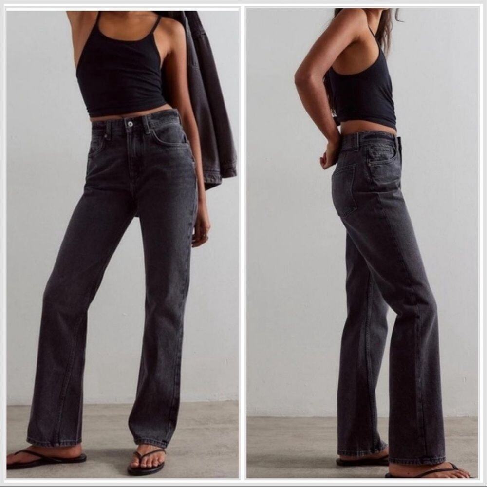 Free People We the Free Xena High Rise Straight Jean Dark Night 27 Short NWT
